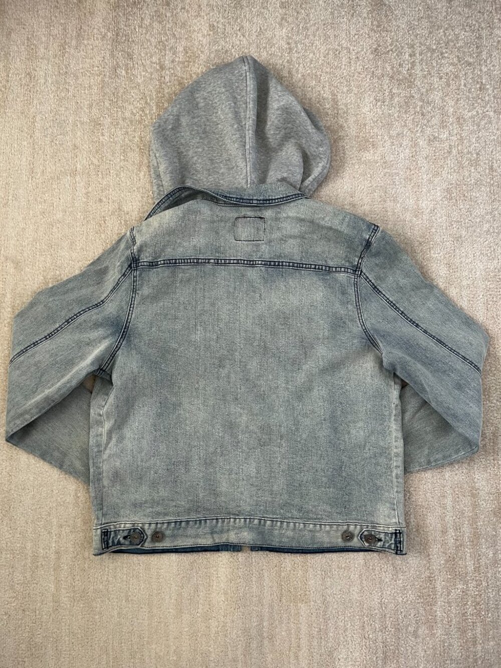 Guess Blue Hooded Jeans Denim Jacket XL - Picture 4 of 10